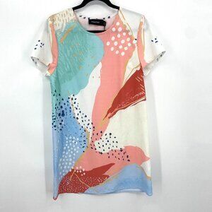 NWOT MINKPINK Colorful Lightweight Short Sleeve Mini Shift Dress Size Small